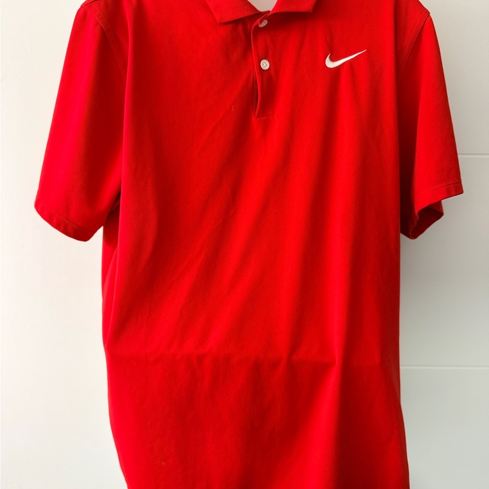 Nike Men's Vibrant Red Polo Shirt